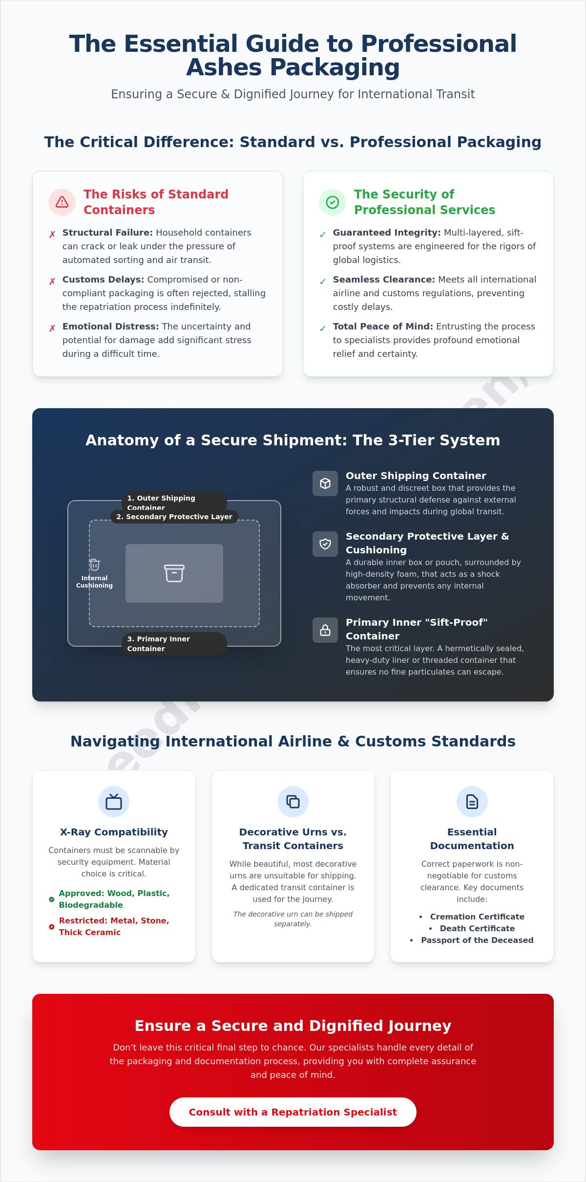 Professional Ashes Packaging: A Guide to Secure International Transit in 2026