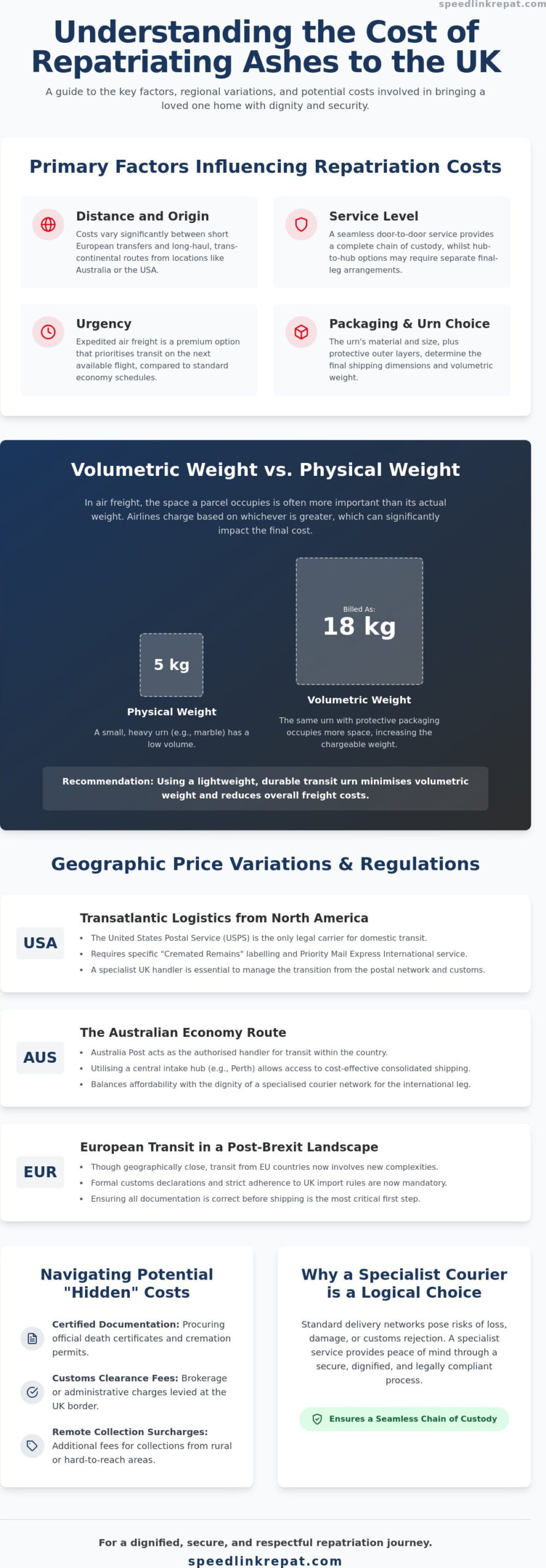 Cost to Send Ashes to the UK: A 2026 Guide to International Repatriation