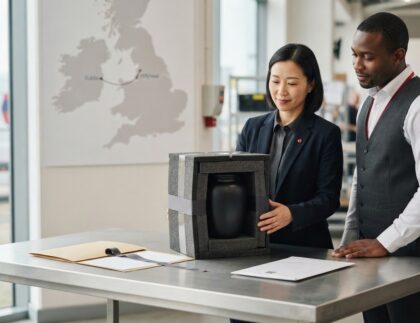 Ireland to UK Ashes Courier: Route, Documents and Delivery