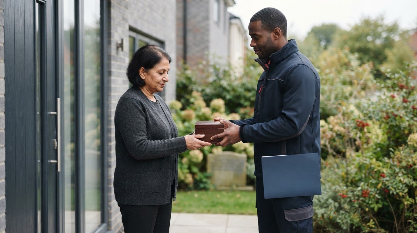 UK Domestic Ashes Delivery to Homes and Memorial Sites